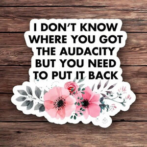 Gray and pink flowers vinyl sticker decor laptop luggage phone cup car scrapbook